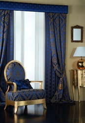 Foto Interiér: Dekorarační a potahová látka Imperio šíře 140 cm  barva :Col.9 tmavě modrá